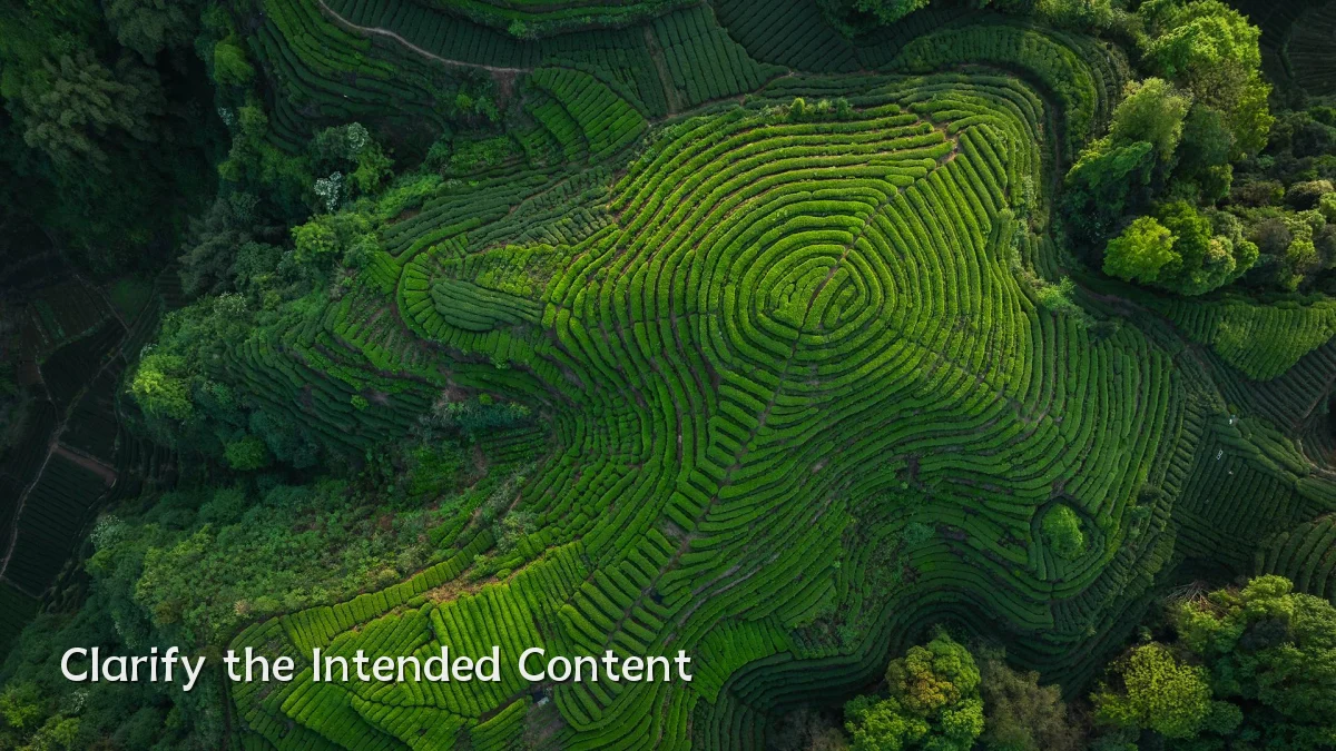 Clarify the Intended Content