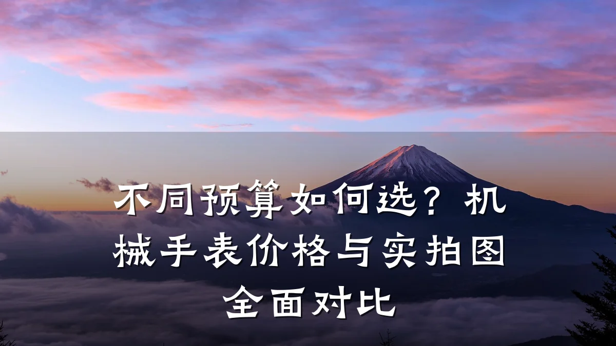 不同预算如何选?机械手表价格与实拍图全面对比