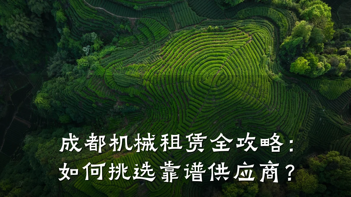 成都机械租赁全攻略:如何挑选靠谱供应商?