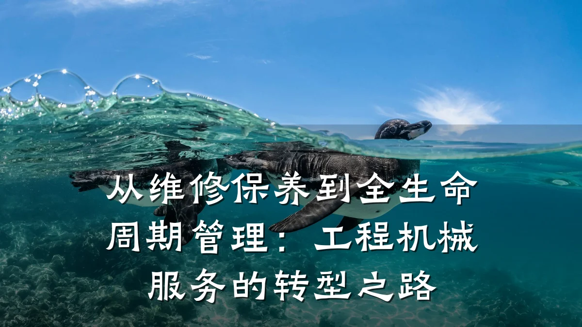 从维修保养到全生命周期管理:工程机械服务的转型之路