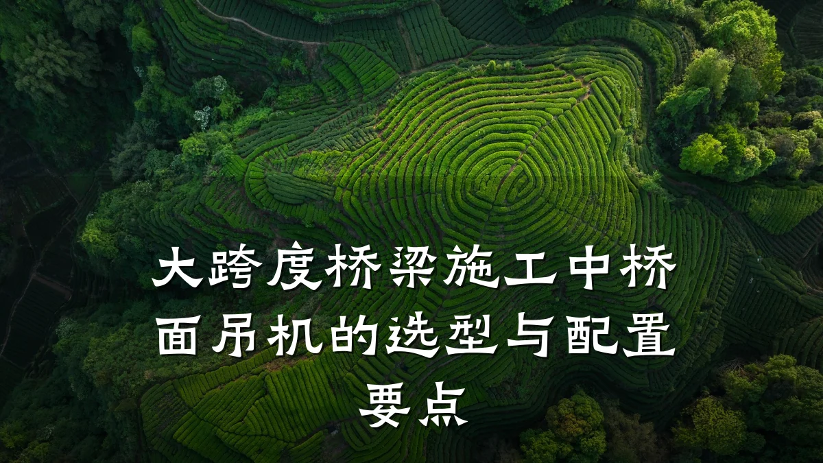 大跨度桥梁施工中桥面吊机的选型与配置要点