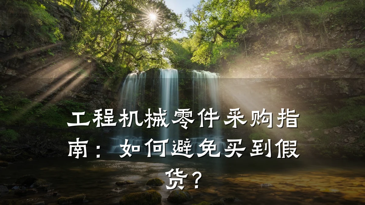 工程机械零件采购指南:如何避免买到假货?