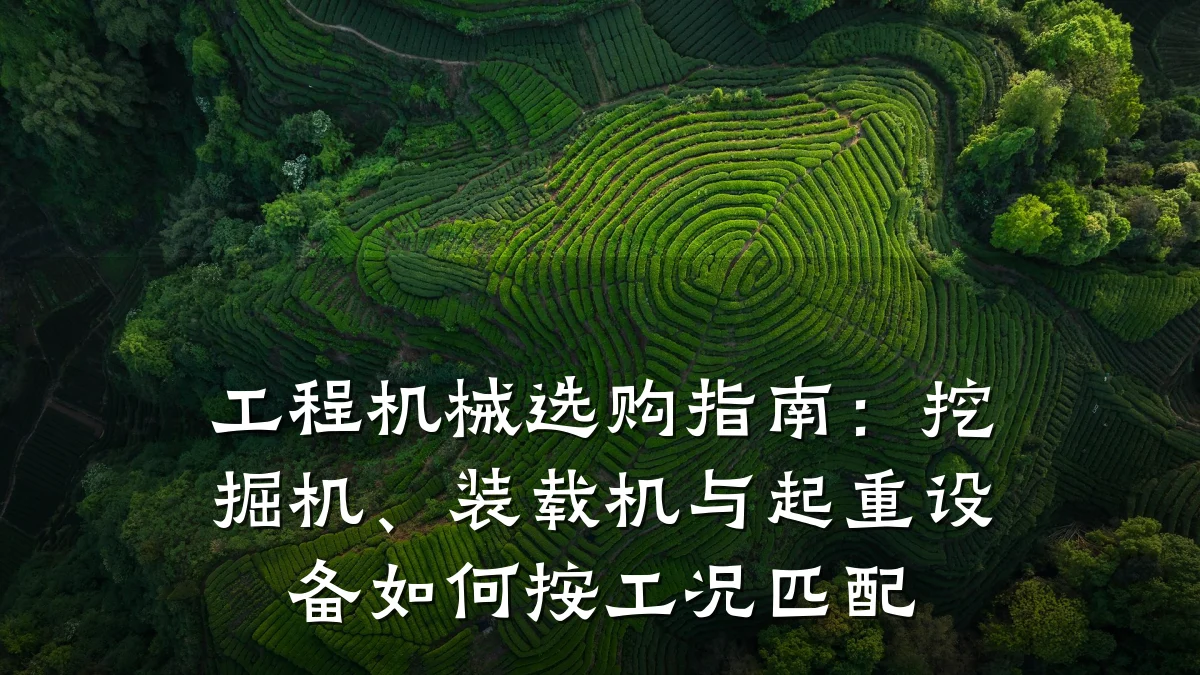 工程机械选购指南：挖掘机、装载机与起重设备如何按工况匹配