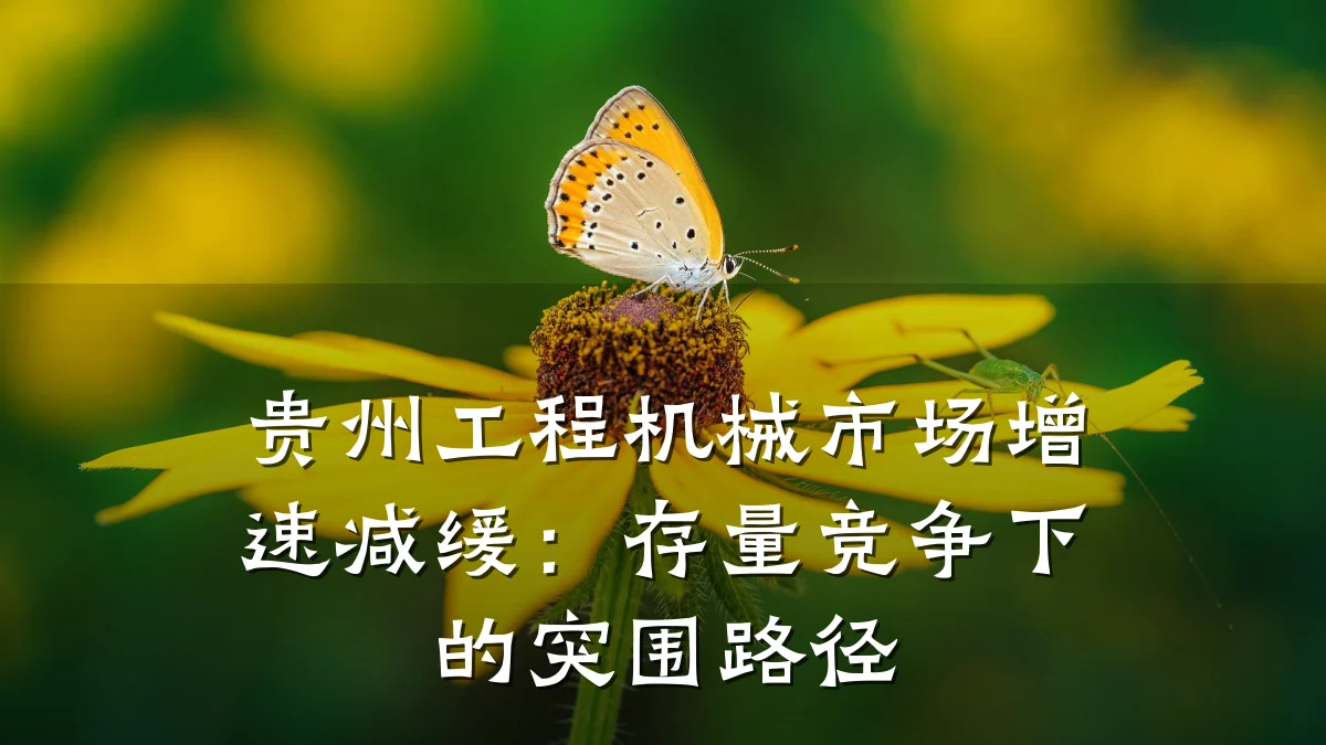 贵州工程机械市场增速减缓:存量竞争下的突围路径