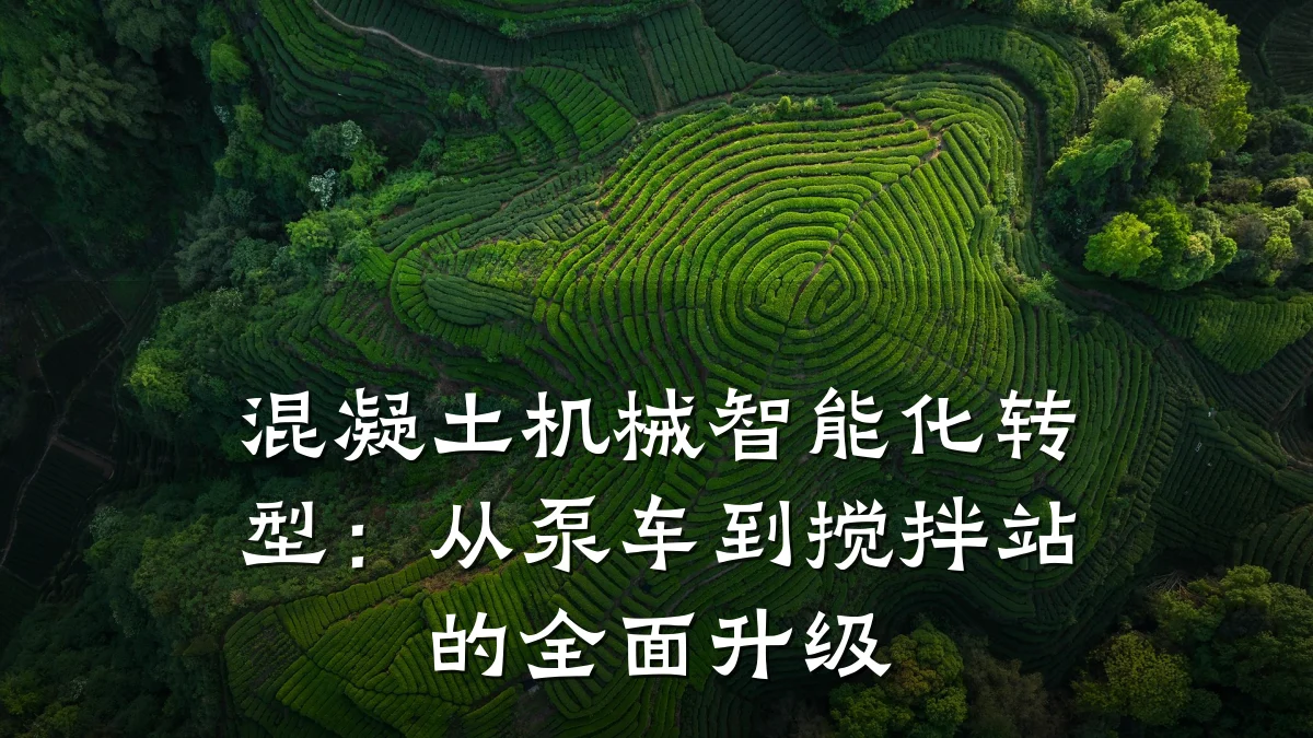 混凝土机械智能化转型:从泵车到搅拌站的全面升级