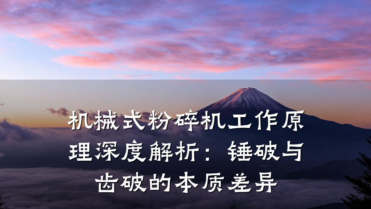 机械式粉碎机工作原理深度解析：锤破与齿破的本质差异