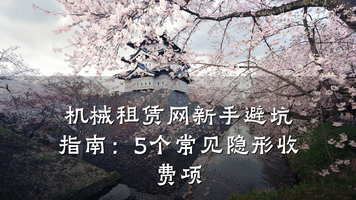 机械租赁网新手避坑指南:5个常见隐形收费项