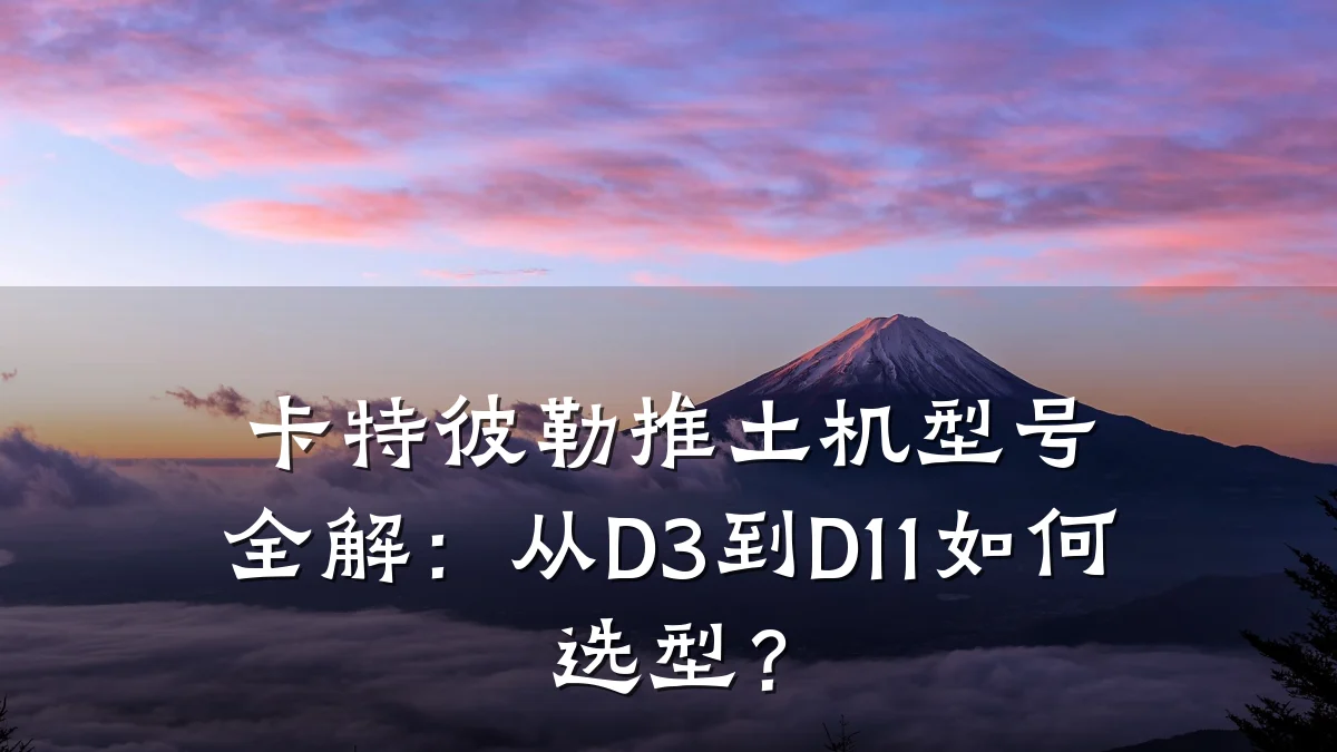 卡特彼勒推土机型号全解:从D3到D11如何选型?