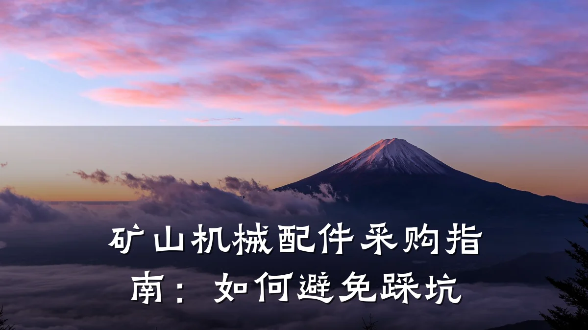 矿山机械配件采购指南:如何避免踩坑
