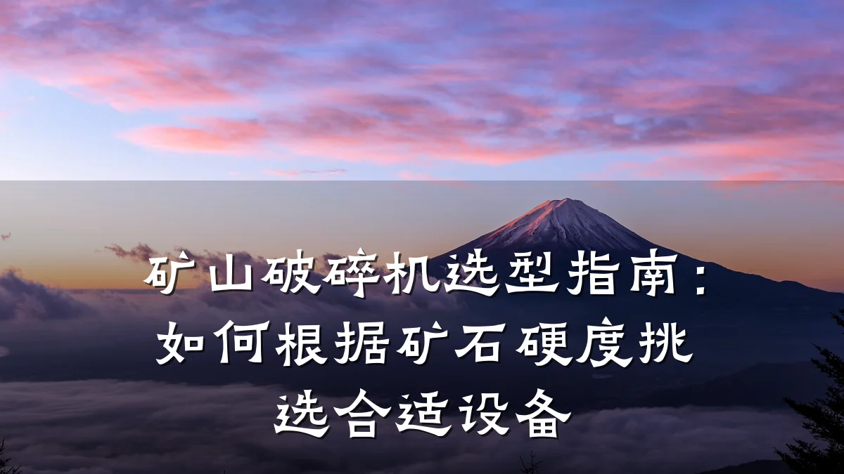 矿山破碎机选型指南:如何根据矿石硬度挑选合适设备