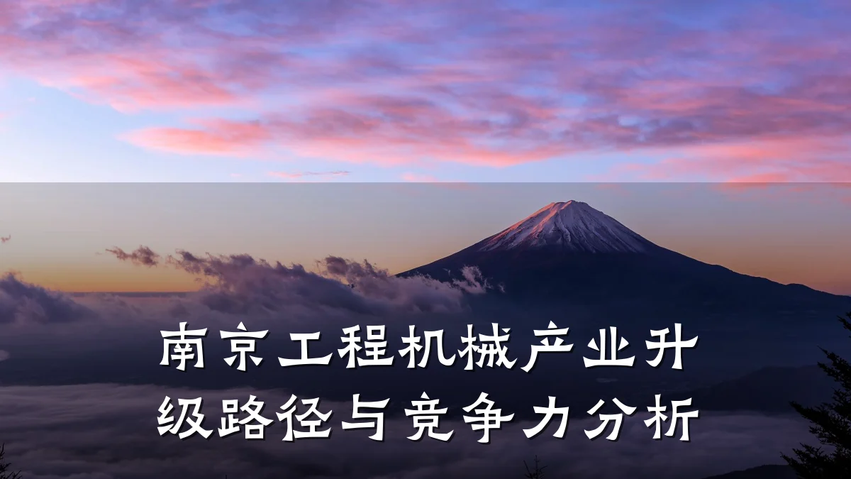 南京工程机械产业升级路径与竞争力分析