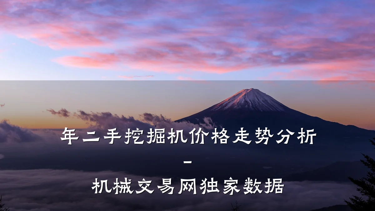 年二手挖掘机价格走势分析 - 机械交易网独家数据