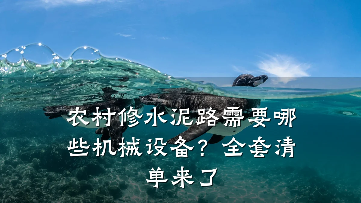 农村修水泥路需要哪些机械设备?全套清单来了