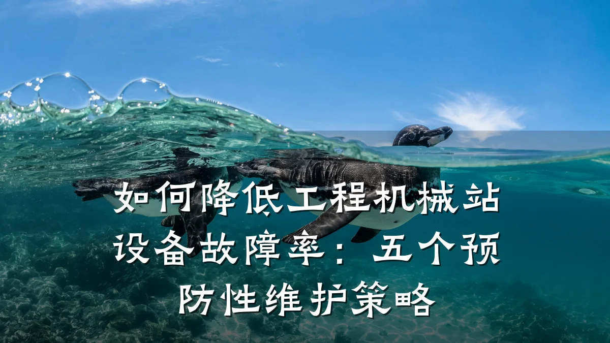 如何降低工程机械站设备故障率:五个预防性维护策略