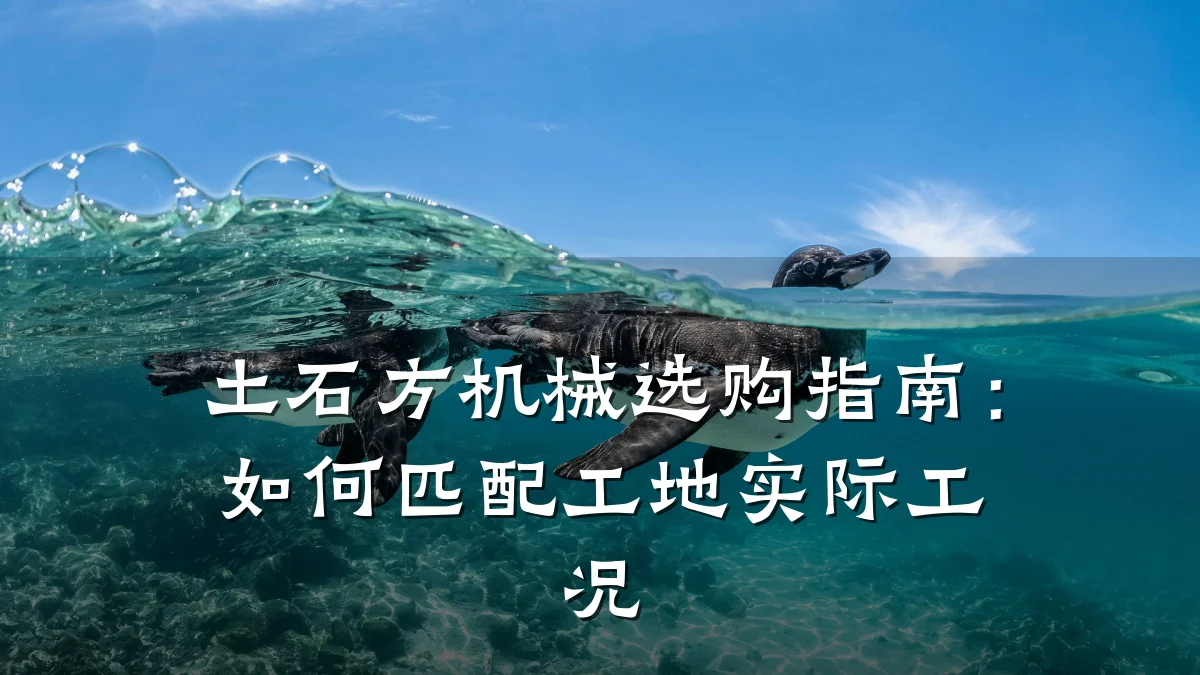 土石方机械选购指南:如何匹配工地实际工况