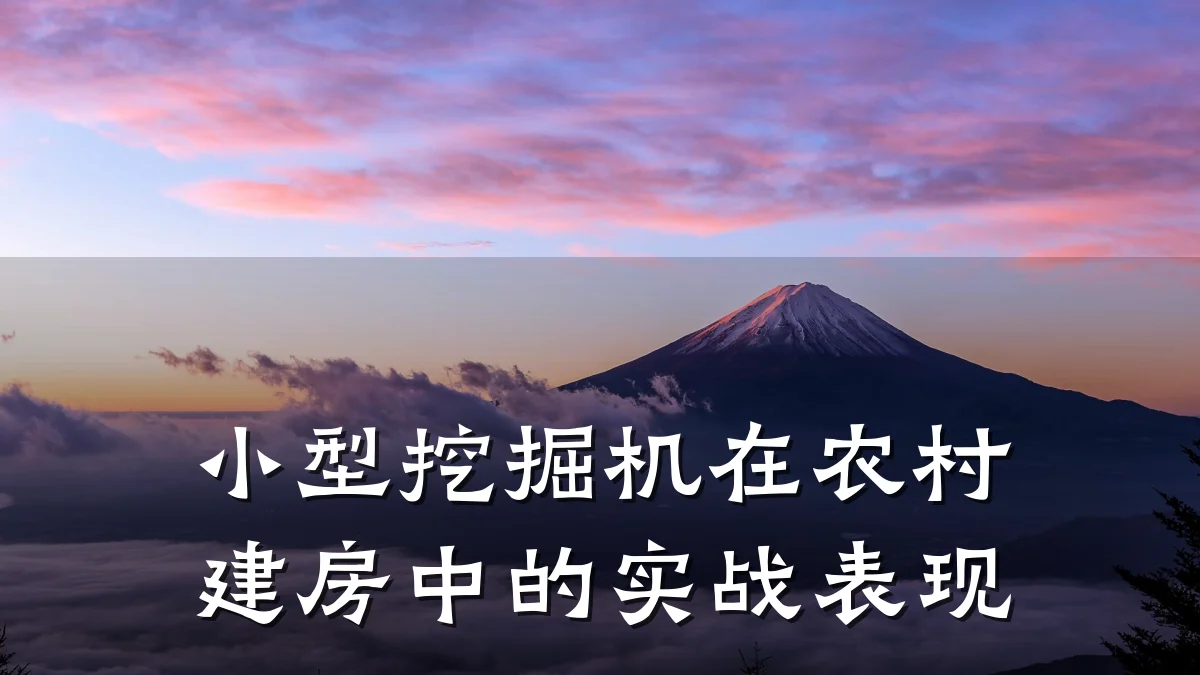 小型挖掘机在农村建房中的实战表现