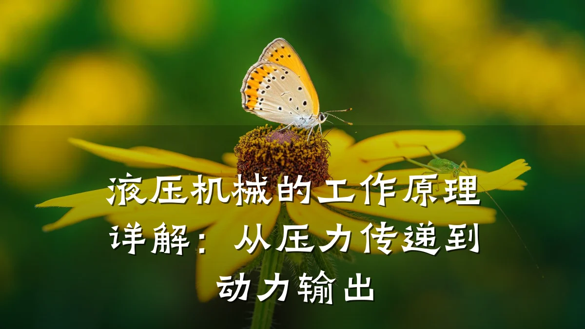 液压机械的工作原理详解：从压力传递到动力输出