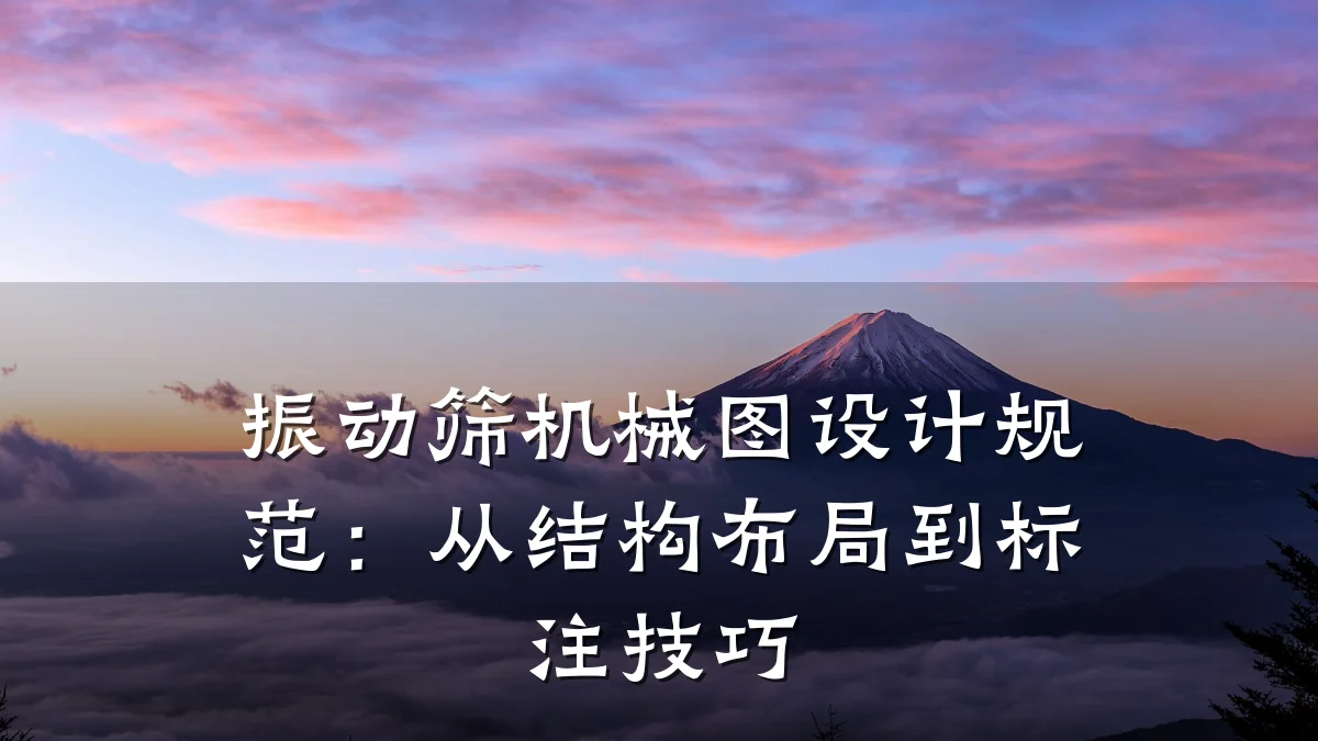 振动筛机械图设计规范:从结构布局到标注技巧