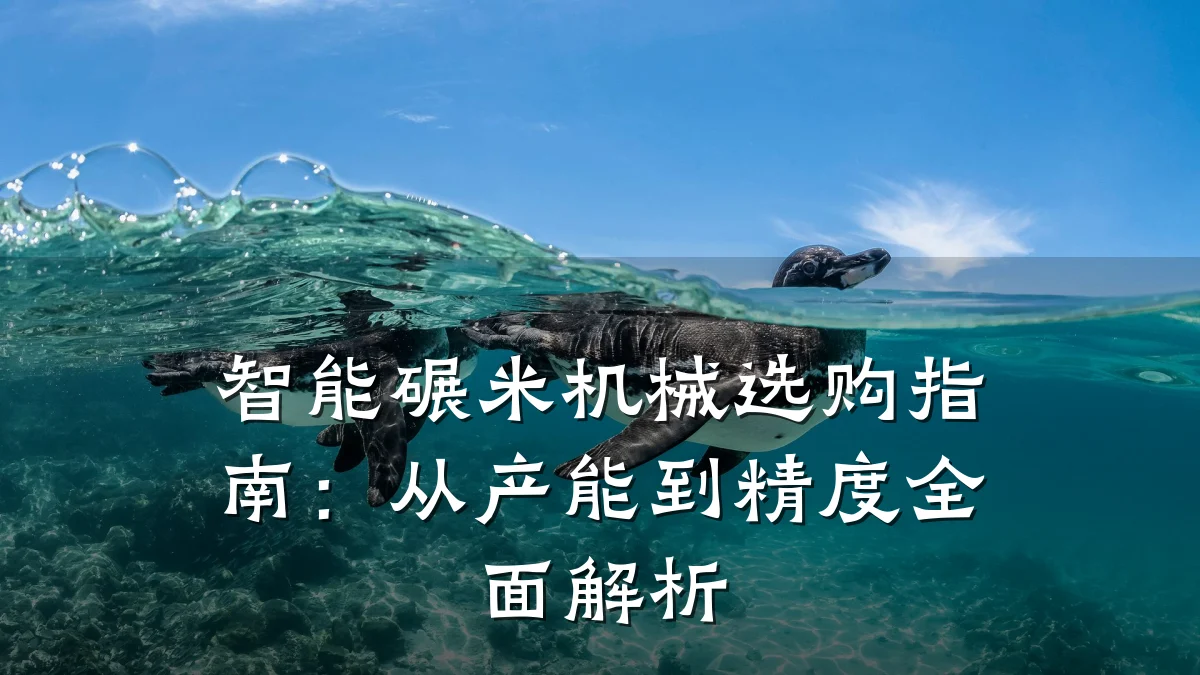 智能碾米机械选购指南:从产能到精度全面解析