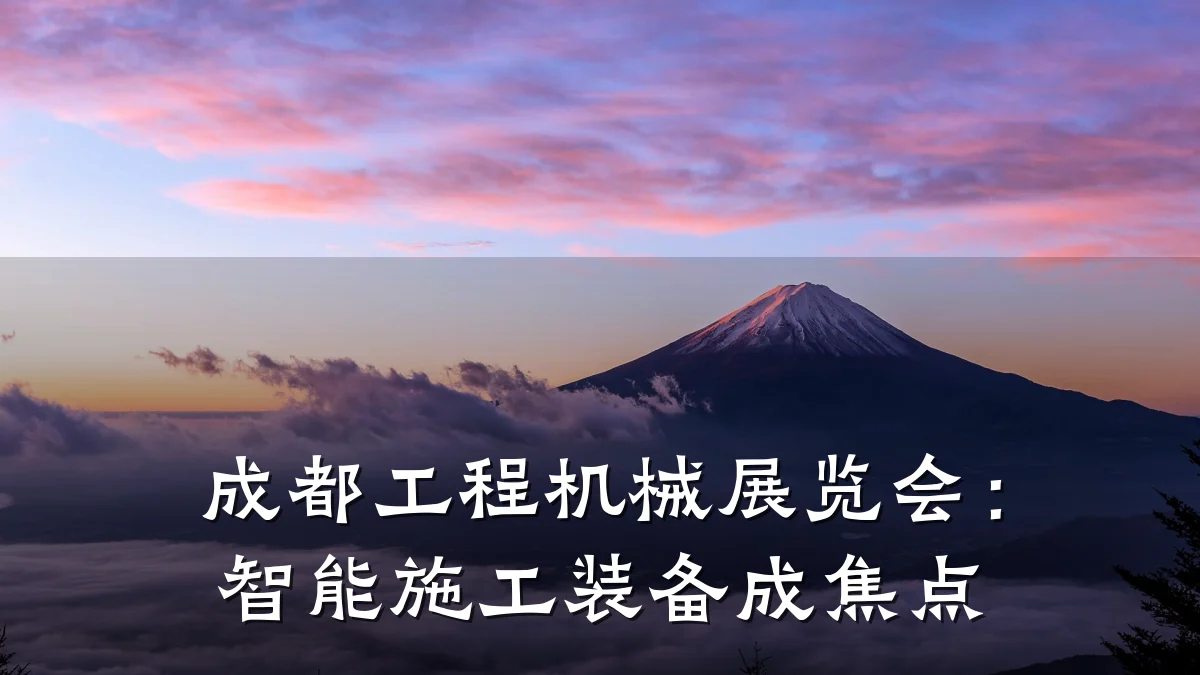 成都工程机械展览会：智能施工装备成焦点