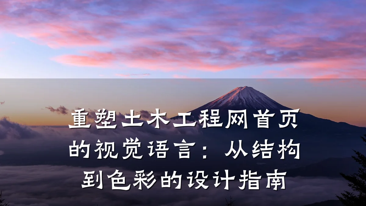 重塑土木工程网首页的视觉语言:从结构到色彩的设计指南