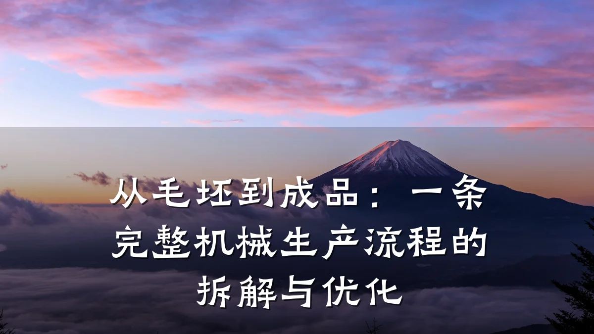 从毛坯到成品：一条完整机械生产流程的拆解与优化