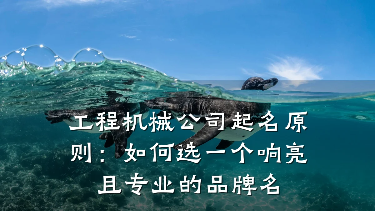 工程机械公司起名原则：如何选一个响亮且专业的品牌名