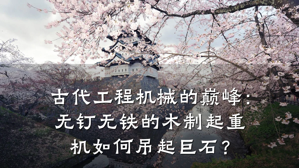 古代工程机械的巅峰：无钉无铁的木制起重机如何吊起巨石？