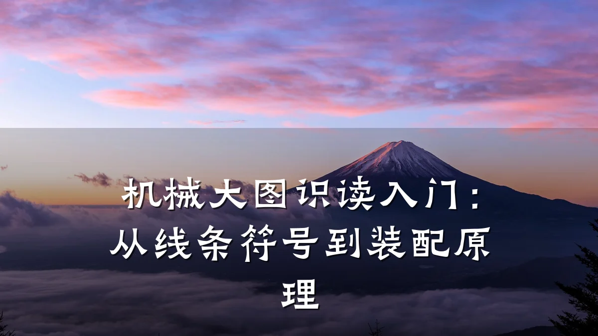 机械大图识读入门：从线条符号到装配原理