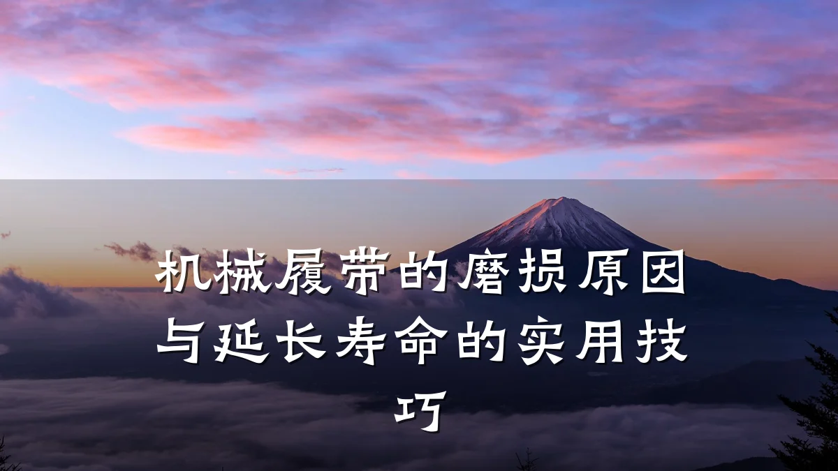 机械履带的磨损原因与延长寿命的实用技巧