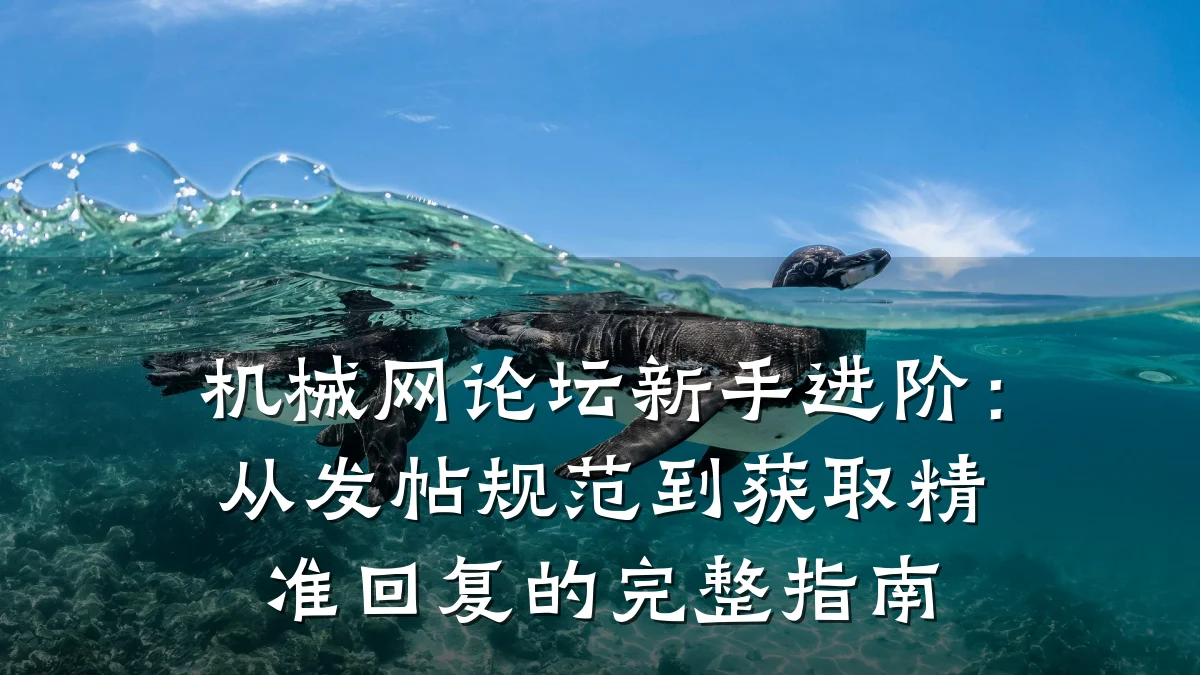 机械网论坛新手进阶：从发帖规范到获取精准回复的完整指南