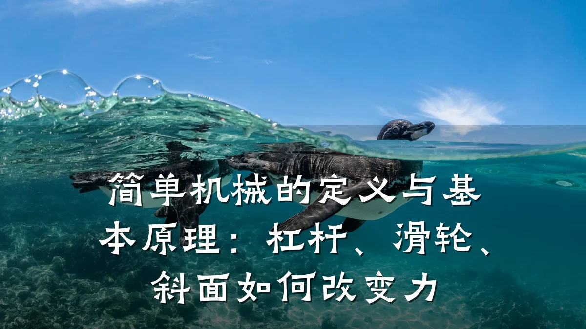 简单机械的定义与基本原理：杠杆、滑轮、斜面如何改变力