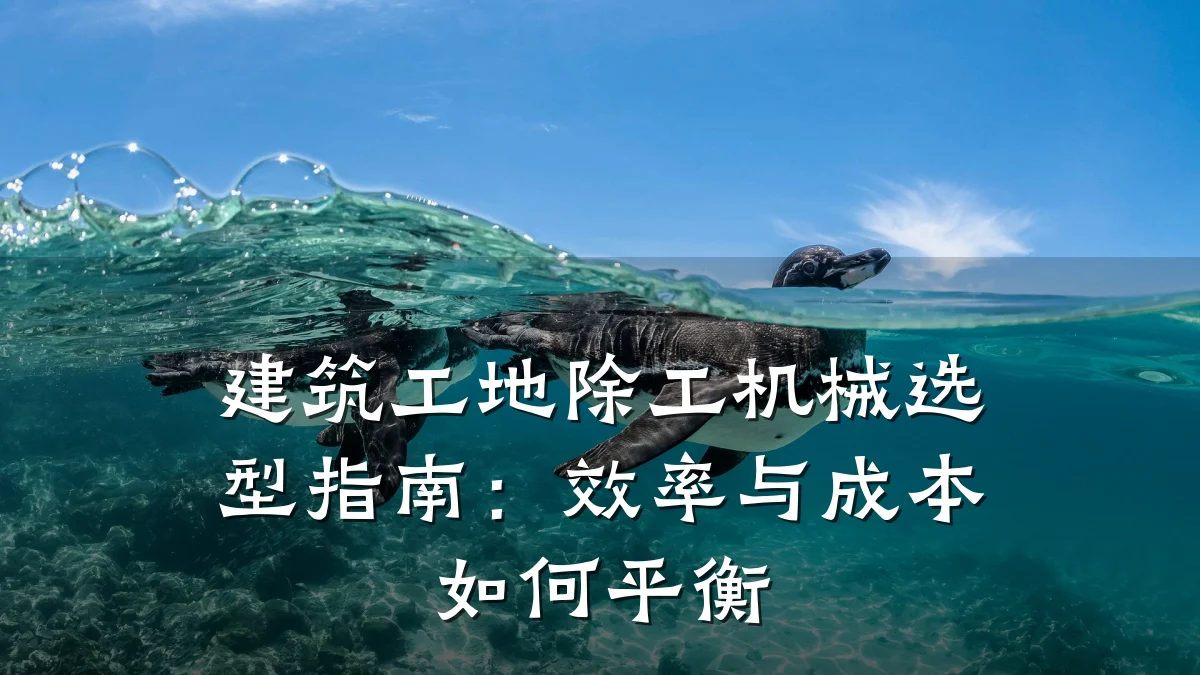建筑工地除工机械选型指南：效率与成本如何平衡