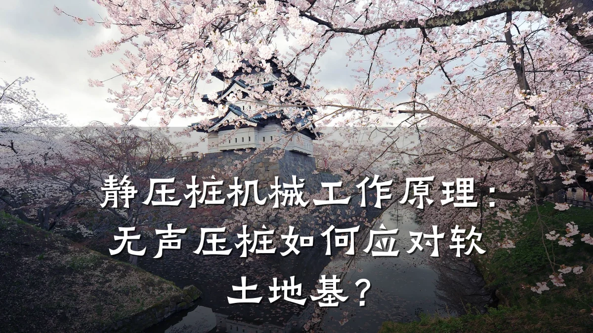 静压桩机械工作原理：无声压桩如何应对软土地基？