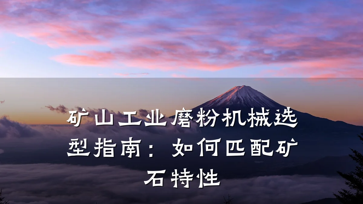 矿山工业磨粉机械选型指南：如何匹配矿石特性