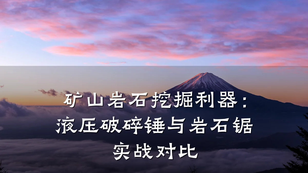 矿山岩石挖掘利器：液压破碎锤与岩石锯实战对比