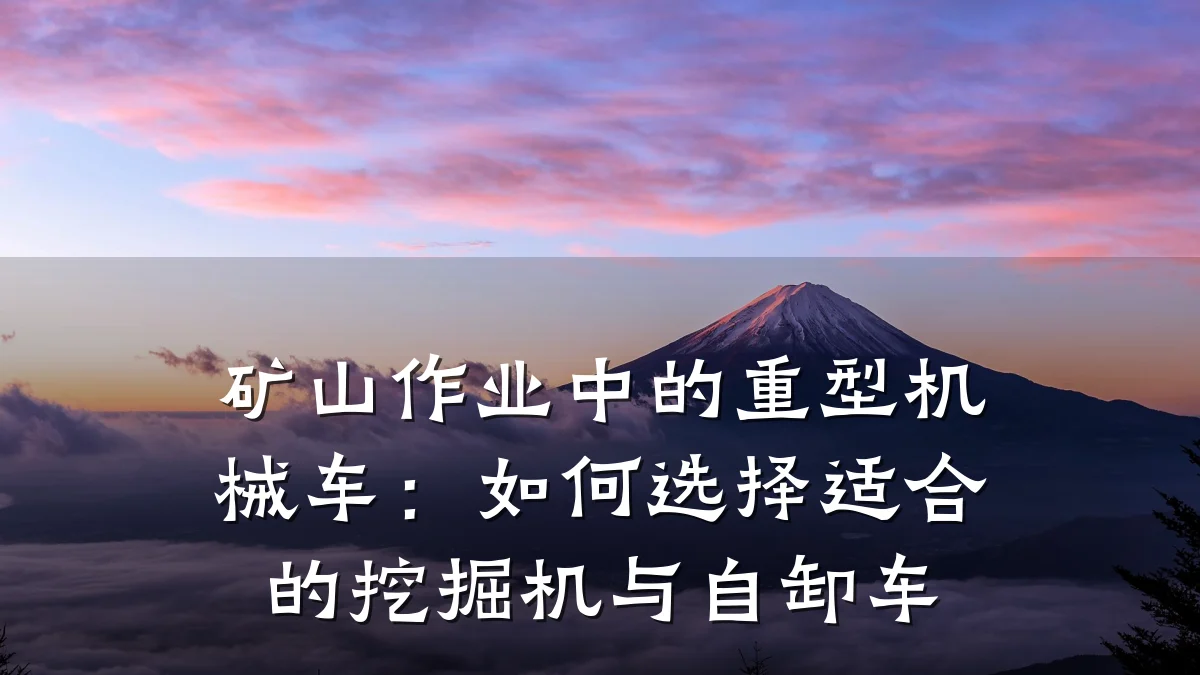 矿山作业中的重型机械车：如何选择适合的挖掘机与自卸车