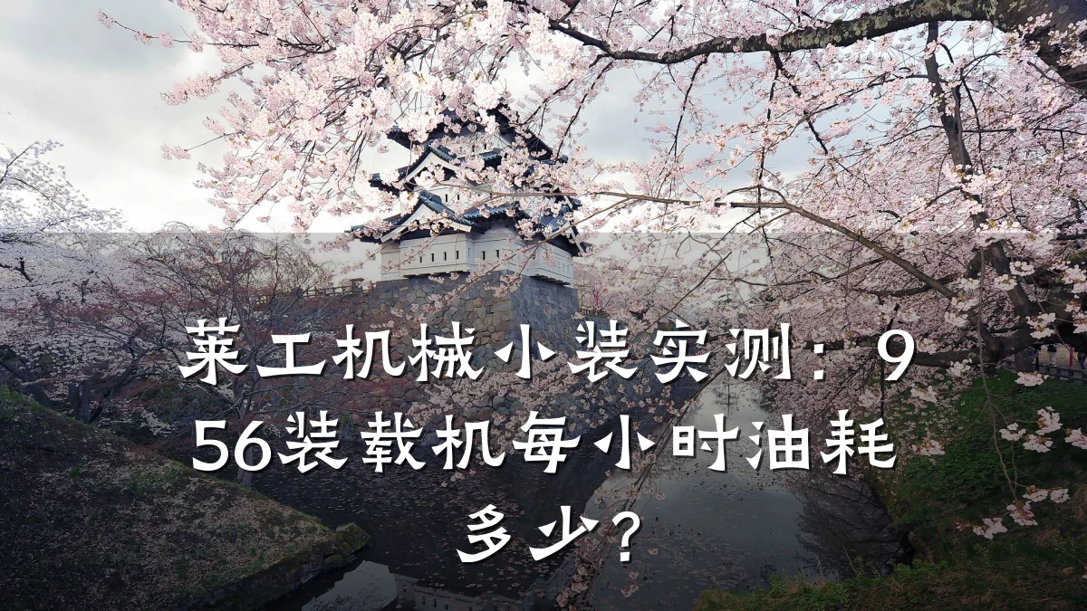莱工机械小装实测：956装载机每小时油耗多少？