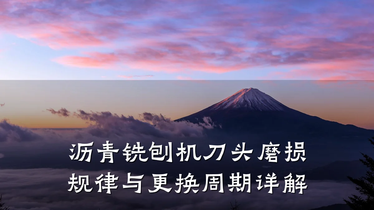 沥青铣刨机刀头磨损规律与更换周期详解
