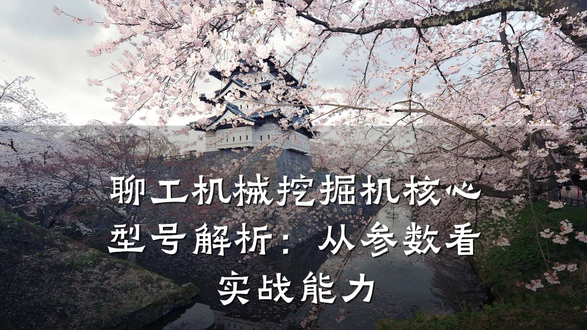 聊工机械挖掘机核心型号解析:从参数看实战能力