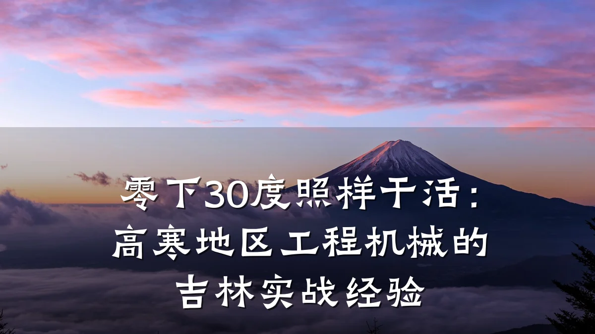零下30度照样干活：高寒地区工程机械的吉林实战经验