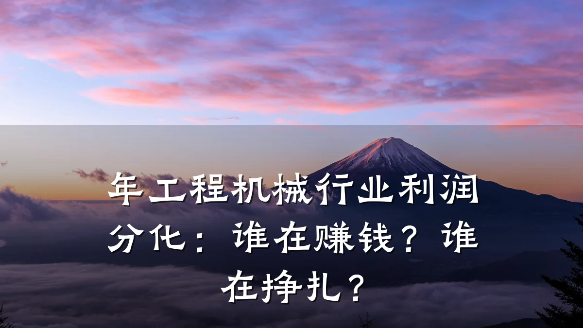 年工程机械行业利润分化：谁在赚钱？谁在挣扎？