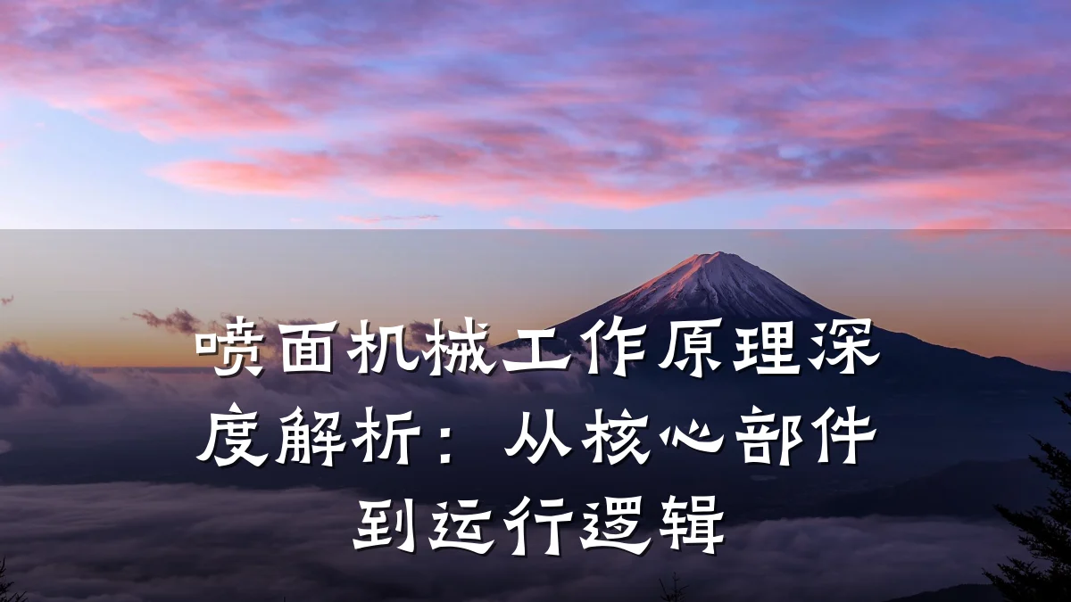 喷面机械工作原理深度解析:从核心部件到运行逻辑