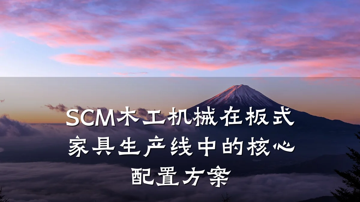 SCM木工机械在板式家具生产线中的核心配置方案