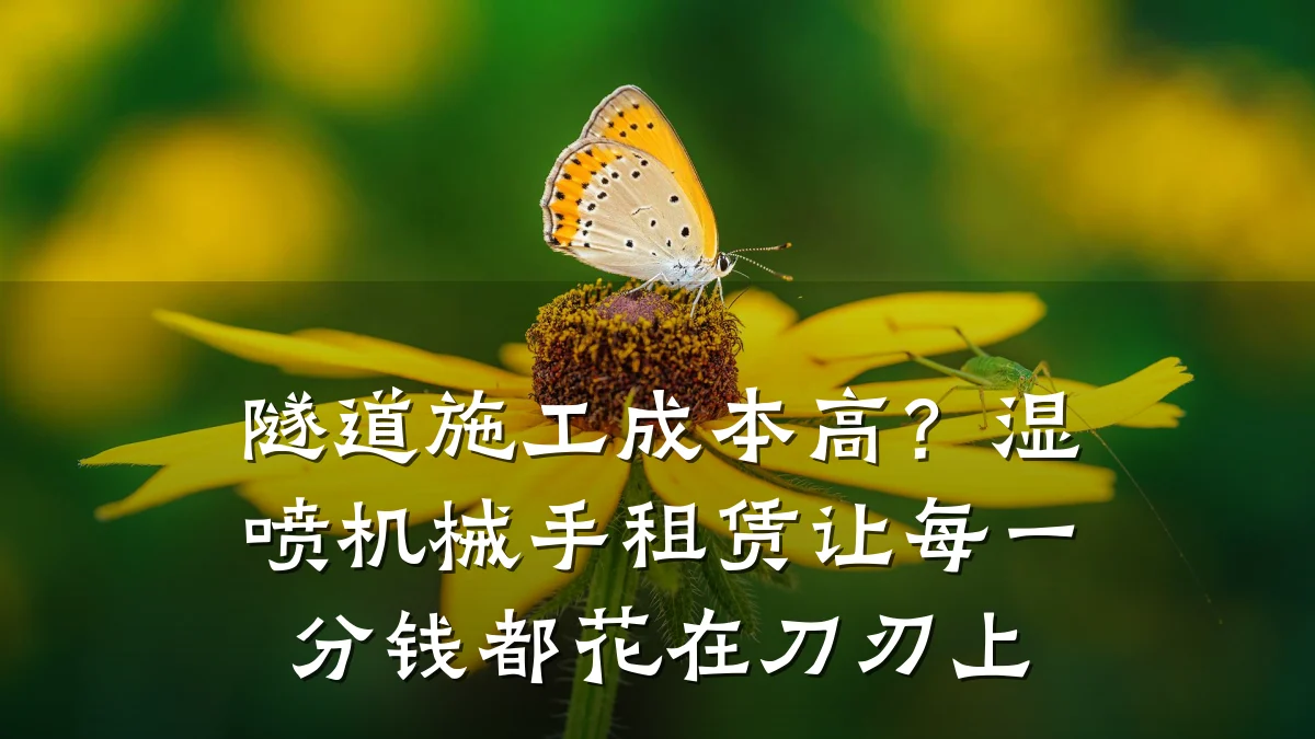 隧道施工成本高？湿喷机械手租赁让每一分钱都花在刀刃上