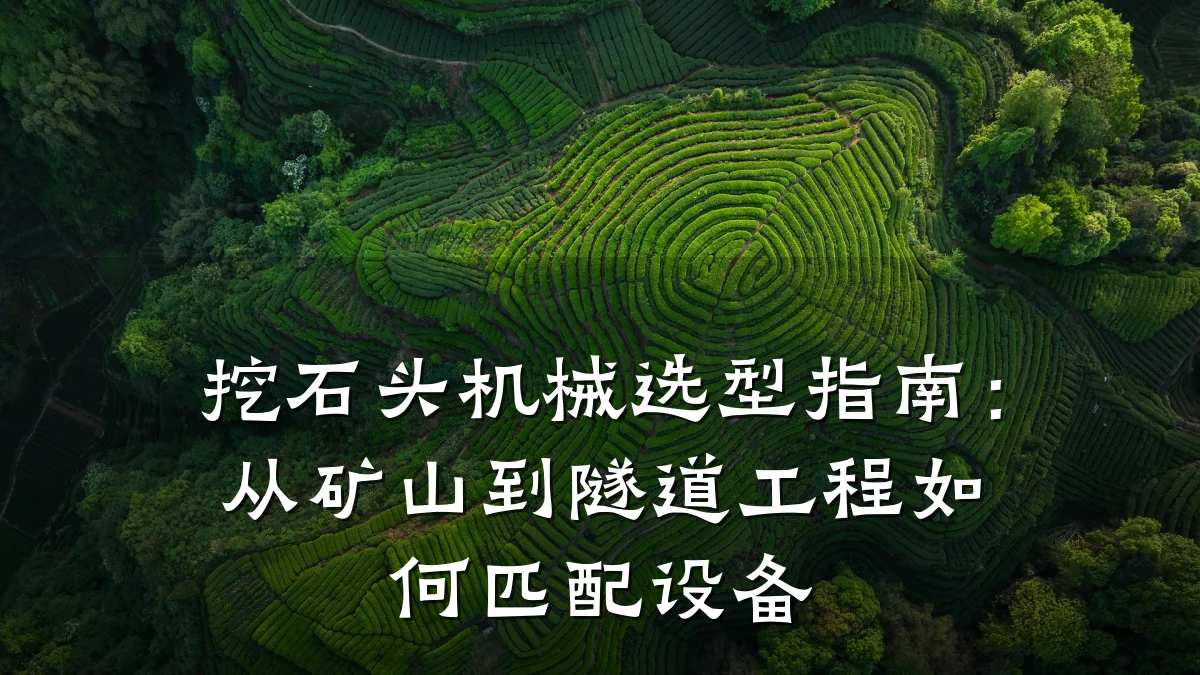 挖石头机械选型指南：从矿山到隧道工程如何匹配设备