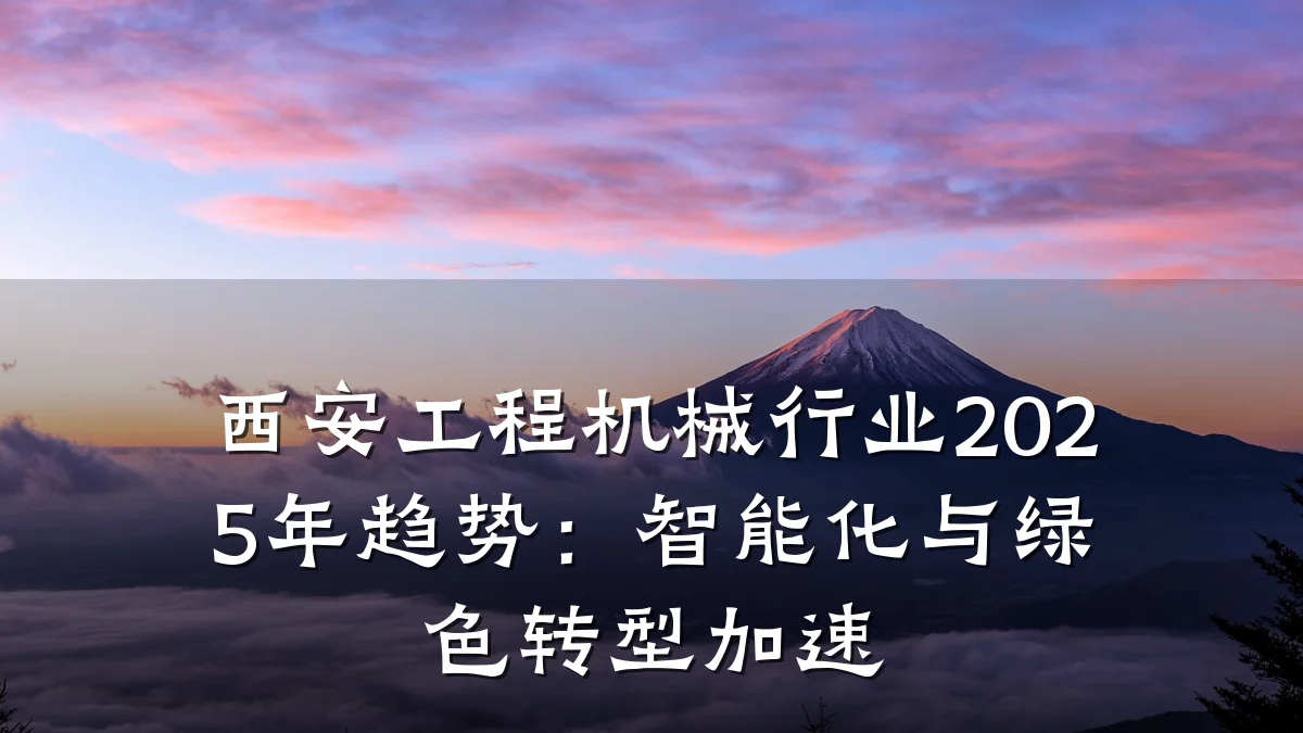 西安工程机械行业2025年趋势:智能化与绿色转型加速