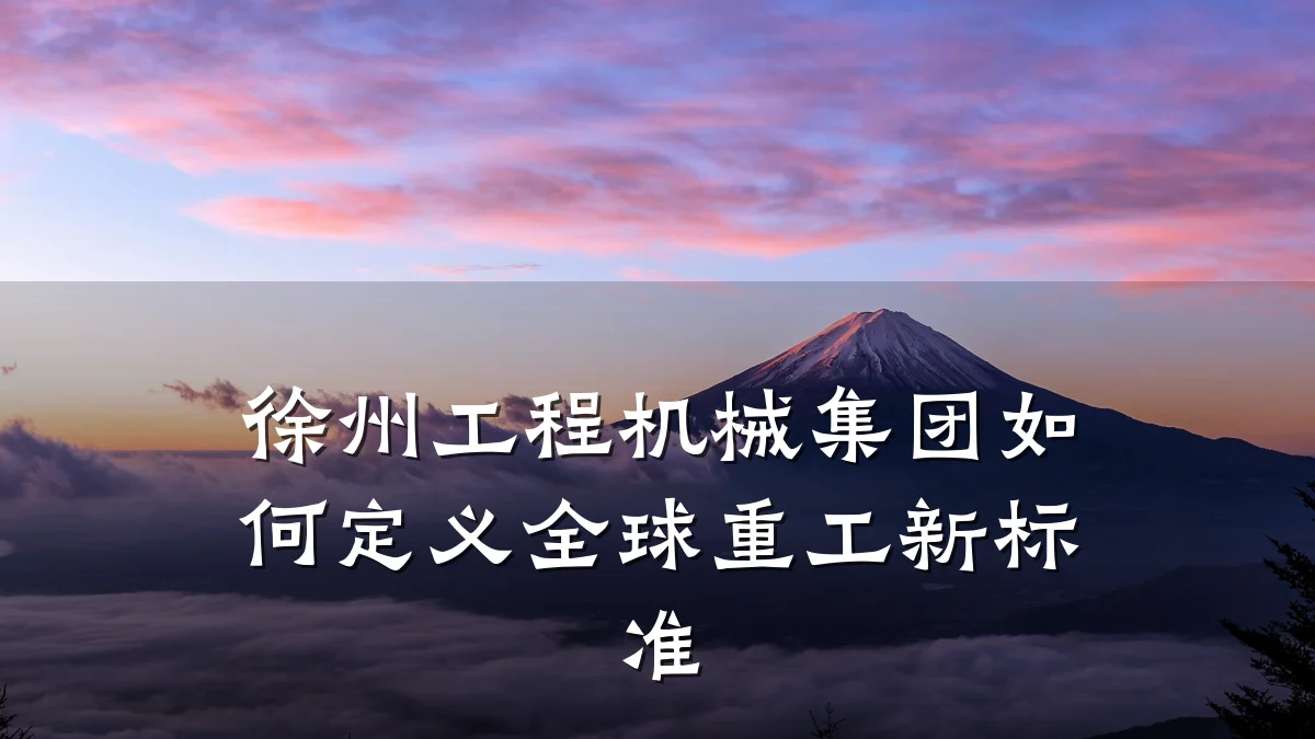 徐州工程机械集团如何定义全球重工新标准