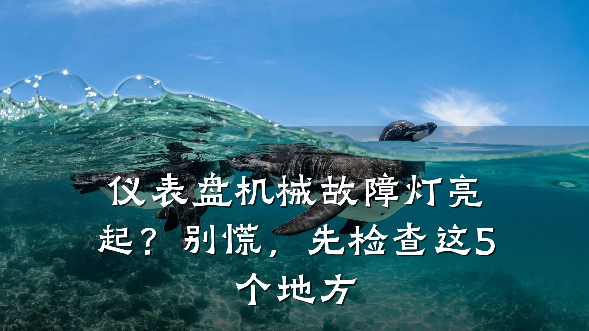 仪表盘机械故障灯亮起？别慌，先检查这5个地方