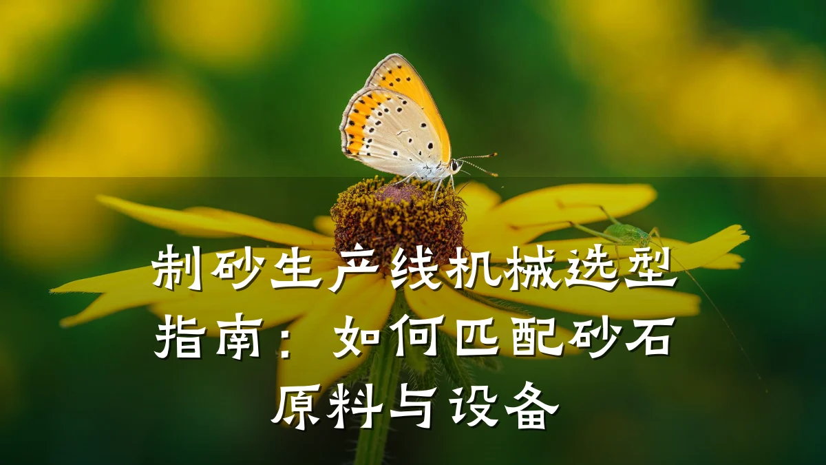 制砂生产线机械选型指南：如何匹配砂石原料与设备